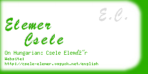 elemer csele business card